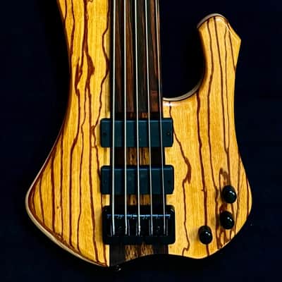 MG Bass Extreman Fretless 5 - Bartolini pickup Macassar ebony fingerboard image 2
