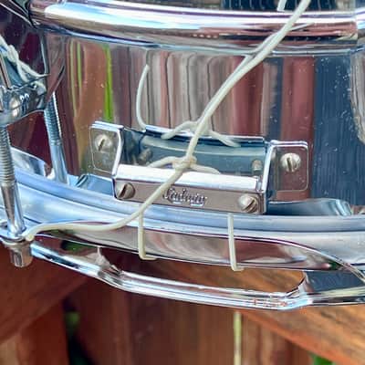 Vintage 1960’s Ludwig LM 402 Supraphonic 6.5x14" 10-Lug Aluminum Snare Drum with Keystone Badge - CLEAN image 5