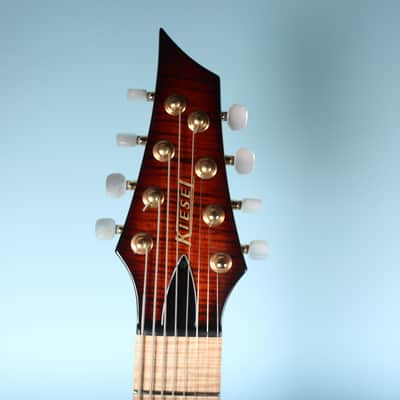 2016 Kiesel Carvin DC800 8 String Neck Thru Orangeburst Flamed image 6
