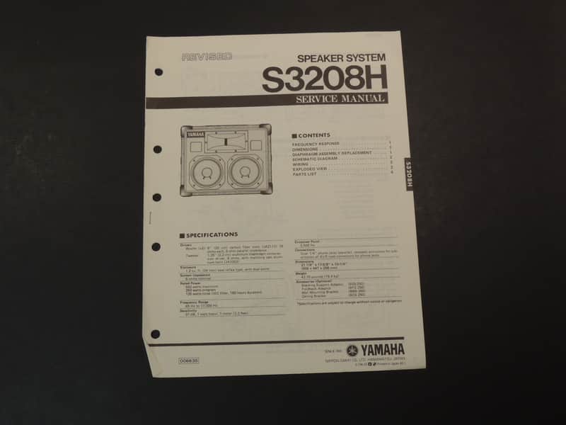 Yamaha S3208H Service Manual