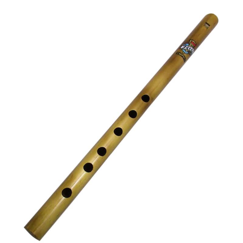 Zaza Percussion- 6 Finger holes - Polished Bamboo Flute state C - 16'' (Indian Flute) image 1