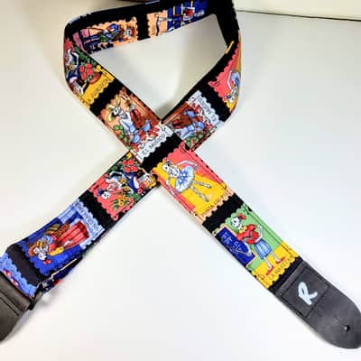 Mexican Day of the Dead Guitar Strap - Skeleton Folk Art Cards image 3