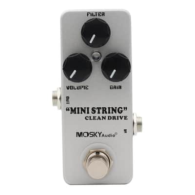 Mosky MINI STRING CLEAN DRIVE Overdrive Guitar Effect Pedal Amp Sim + Hot Box Tuner image 3