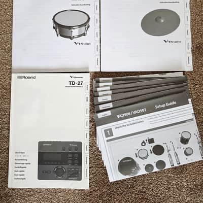 Roland VAD 503 506 Acoustic Design Series Electronic V-Drum Kit 2020 - Present - VAD 12x9 tom, Roland 14" crash, Tama Spartan stands and more image 21