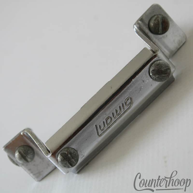 Ludwig P32 Butt Plate Block Logo Snare Drum Part Strainer Holder USA Vintage 70s image 1