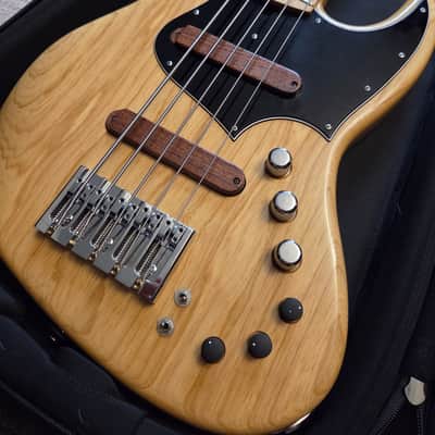 Xotic XJ-1T 5-String Active Jazz Bass – Excellent Condition – Natural Ash/Maple – Premium Hybrid Case. 9.6lbs image 22