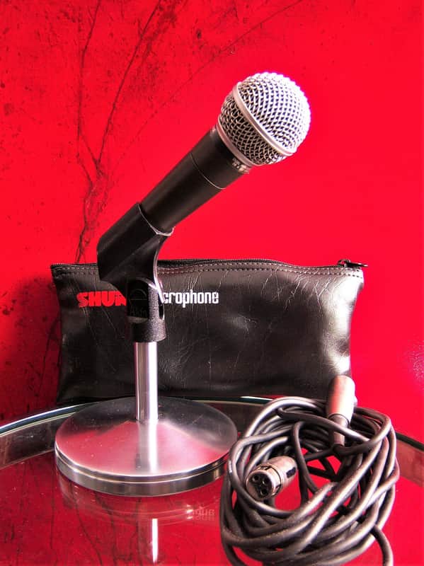 Vintage Shure SM58 1970's dynamic cardioid microphone Grey U.S.A w