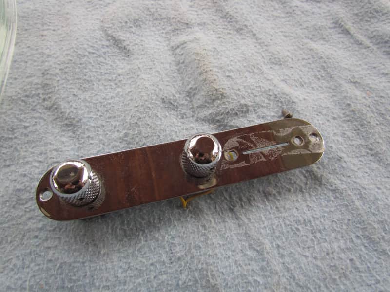 Telecaster Control Plate With Pots & Dome Knobs Import Telecaster Control Plate With Knobs & Pots image 1