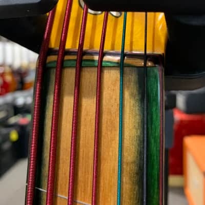 Roscoe 6-String Fretless "Jon Jon" Signature Rasta Bass image 6