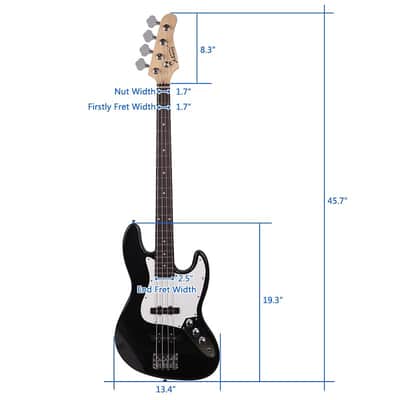 Glarry Electric Bass Guitar  w/20W Amplifier Black image 21