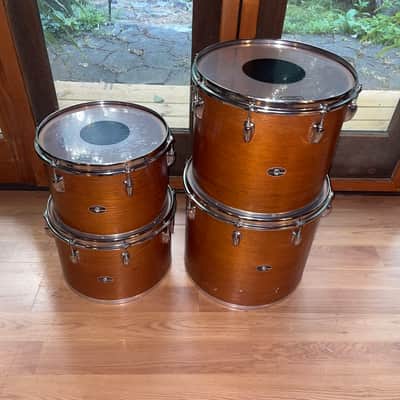 Vintage 1970's Slingerland 3 Ply Maple Drum Kit - Huge Set w/ Tom Stands! image 6