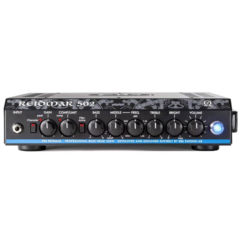 EBS Reidmar 502 Lightweight Bass Amplifier Head - 500W Class D, 2-Ohm Stable, Analog Preamp with 4-Band EQ, Built-in Compressor, XLR DI Out, Effects Loop image 1