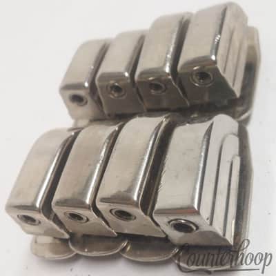 *Leedy&Ludwig 8x Beavertail Tom/Snare Drum Lugs Nickel 40s-50s USA Metal Washer* image 1