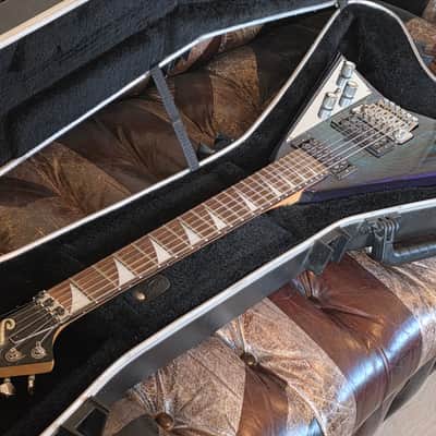 Jackson RR3 Randy Rhoads Pro EERIE DESS SWIRL MIJ Japan Offset Flying V with USA Custom Shop SKB Flight Case image 6