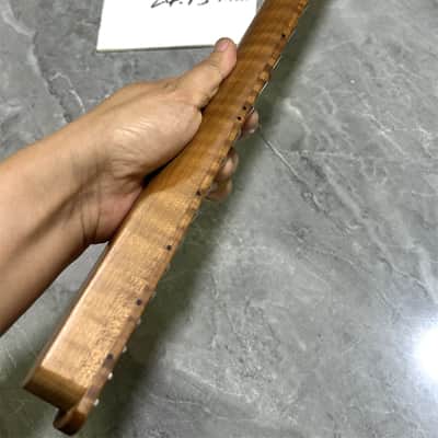 Custom 24.75 inch short scale roasted flame maple electric guitar neck 22 fret image 3