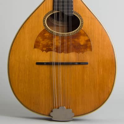 Vega  Style 201 Flat Back, Bent Top Mandolin (1916), ser. #34381, black tolex hard shell case. image 3