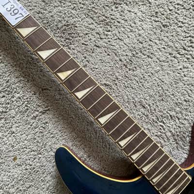 DeVille Blue HSS Electric Guitar, Mahogany Tiger Maple Top Body, 24 Frets Rosewood Fingerboard image 5