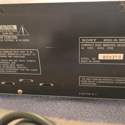 Sony MXD-D3 combo CD play and minidisc play/record deck July 1999 - Black image 9