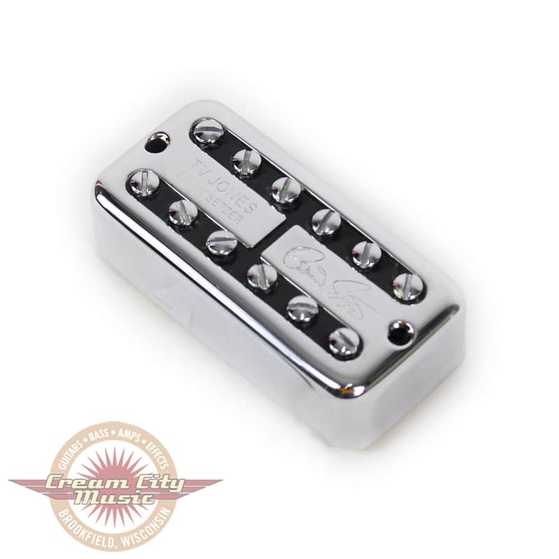 TV Jones Brian Setzer Signature Bridge Pickup Universal Mount in Chrome image 1