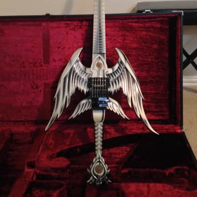 ESP 20th Anniversary Alfee Takamizawa Custom Angel Sword Guitar 1993 Grey image 10