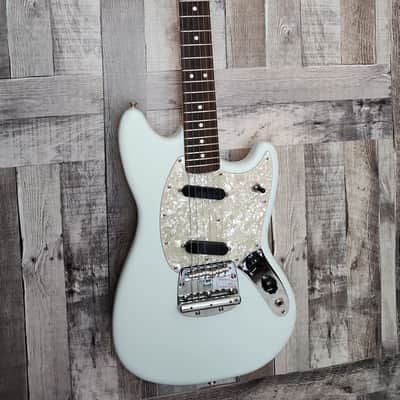 Fender American Performer Mustang with Rosewood Fretboard 2022 - Satin Sonic Blue image 1