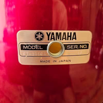 Yamaha 9000 Series Recording Custom Drum Kit 22-16-13-12" in Garnet Red - Birch Shells Made In Japan 1982 image 11