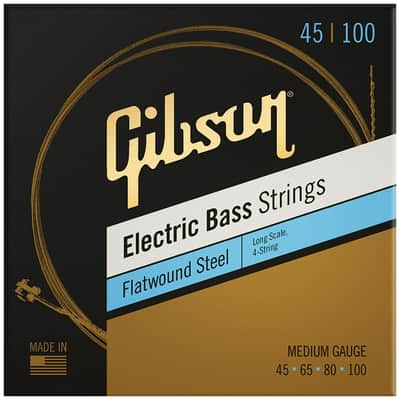 Gibson SBG-FWLS12 Long Scale Flatwound Electric Bass Strings - Medium (45-100)