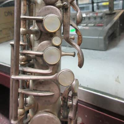 Buescher "The Buescher" Alto Saxophone  Instrument 1922-23 Silver w/Gold Bell Used image 3
