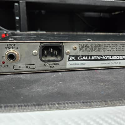 Gallien-Krueger 2000CPL Stereo Guitar Preamp 1987 - Black image 3