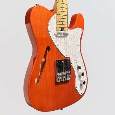 Aria TEG-TL Modern Classic Thinline Semi Hollow Tele Style Electric Guitar - Natural image 2
