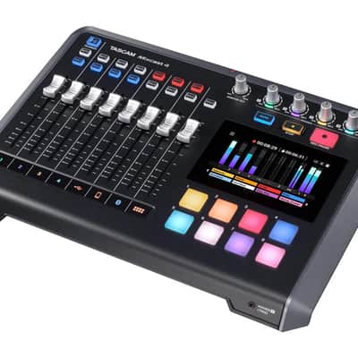 Tascam MIXCAST 4 Podcast Station w/ Built In Recorder USB Audio Interface Bluetooth image 3