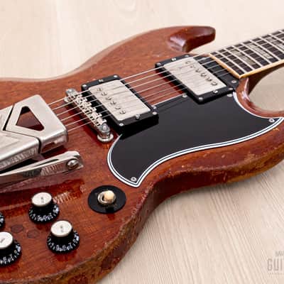 1962 Gibson Les Paul SG Standard Employee Guitar Cherry w/ Pat # Pickups, Sideways Vibrola, Case image 7