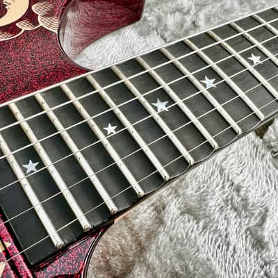 ESP Custom Shop Ouija Red Sparkle & Purple Sparkle Set with Matching Serial# 16 image 14