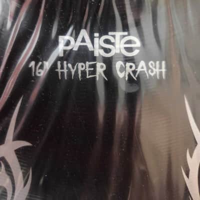 Paiste 16" Black Alpha Joey Jordison Signature Hyper Crash Cymbal 2008 - 2016 - Black with White Graphics image 4