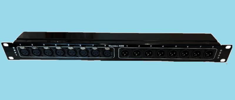 Mamba 8 XLR Female & 8 XLR Male to 2 DB25 1RU Patch Bay [8 in x 8 out] image 1