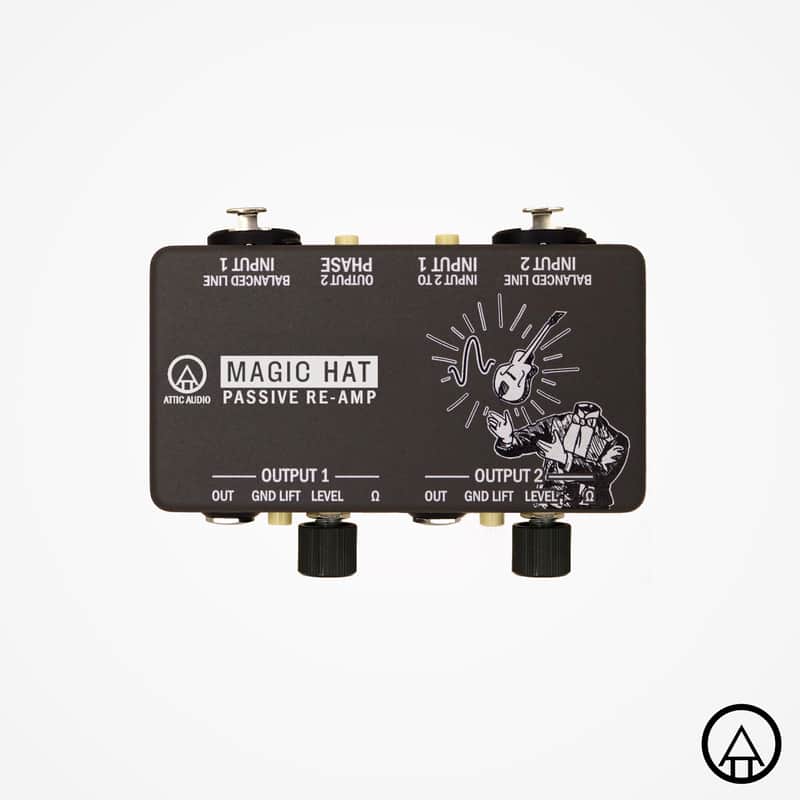 Attic Audio Passive Stereo Re-Amp Reamp Box - Balanced Line Level to Unbalanced Level - Dual Output True Stereo image 1