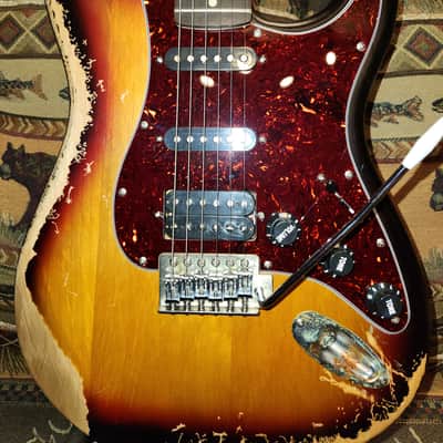 Aged Relic Stratocaster Style Guitar Reproduction image 2
