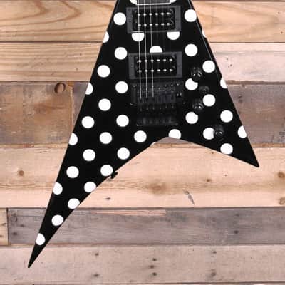 Jackson Custom Shop Randy Rhodes Electric Guitar Black w/ White Polka Dots & Case image 1