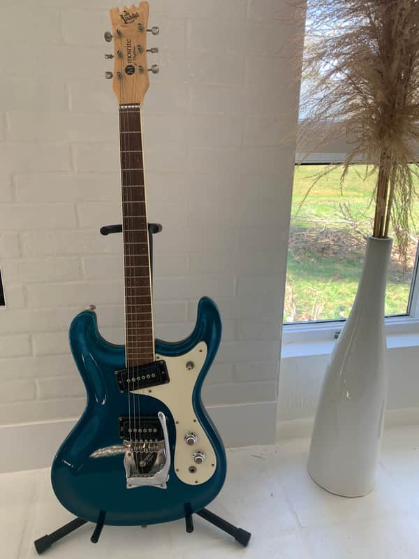 1993 Mosrite Ventures Model '65 Metallic Blue Mint Condition Full Documentation Made in the USA image 1