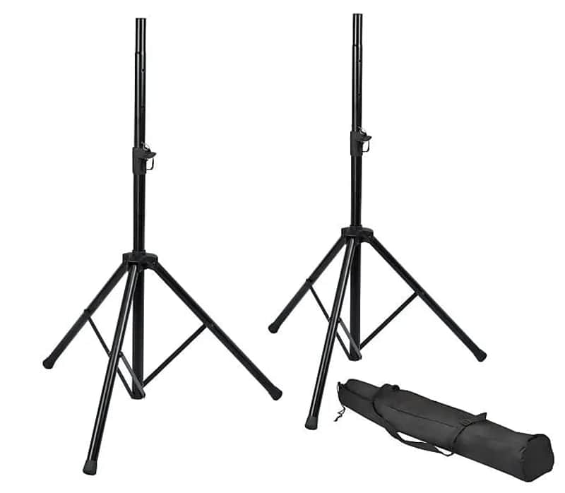 New Old Stock Gator RI-SPKRSTDSET Rok-It Speaker Stand Set w/ Bag - Black image 1