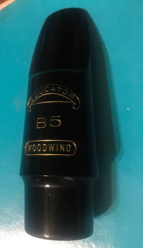 MINT WOODWIND EDUCATOR B5 ALTO SAXOPHONE MOUTHPIECE VINTAGE CAP AND NICE STURDY PRO LIGATURE FREE SHIP image 1