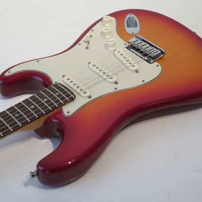 2003 Fender American Deluxe Stratocaster in Aged Cherry Sunburst with Original Hard Case image 7