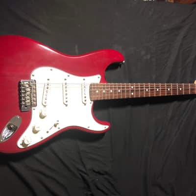 Fender Highway One Stratocaster with Rosewood Fretboard 2007 Midnight Wine Transparent image 13