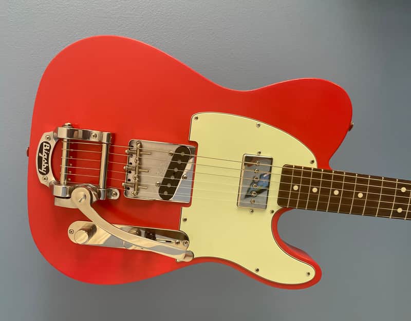 2022 Partscaster / Barncaster T-Type - Fiesta Red Nitro - Pine Body - P90 - Bigsby B5 image 1