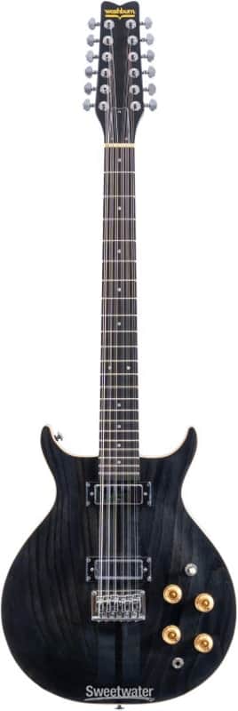 Washburn Wing Series Hawk 12 12-string Electric Guitar - Trans Black image 1