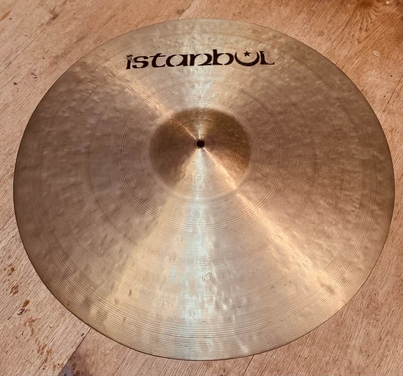 Vintage 1980s Istanbul Pre Split Stencil Logo 22” Heavy Ride Cymbal 3300g image 1