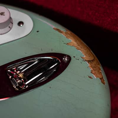 Fender CS 70th Anniversary 1954 Strat Relic 1-P QMN SFA Limited Fat 2025 - Super-Faded Aged Surf Green image 15