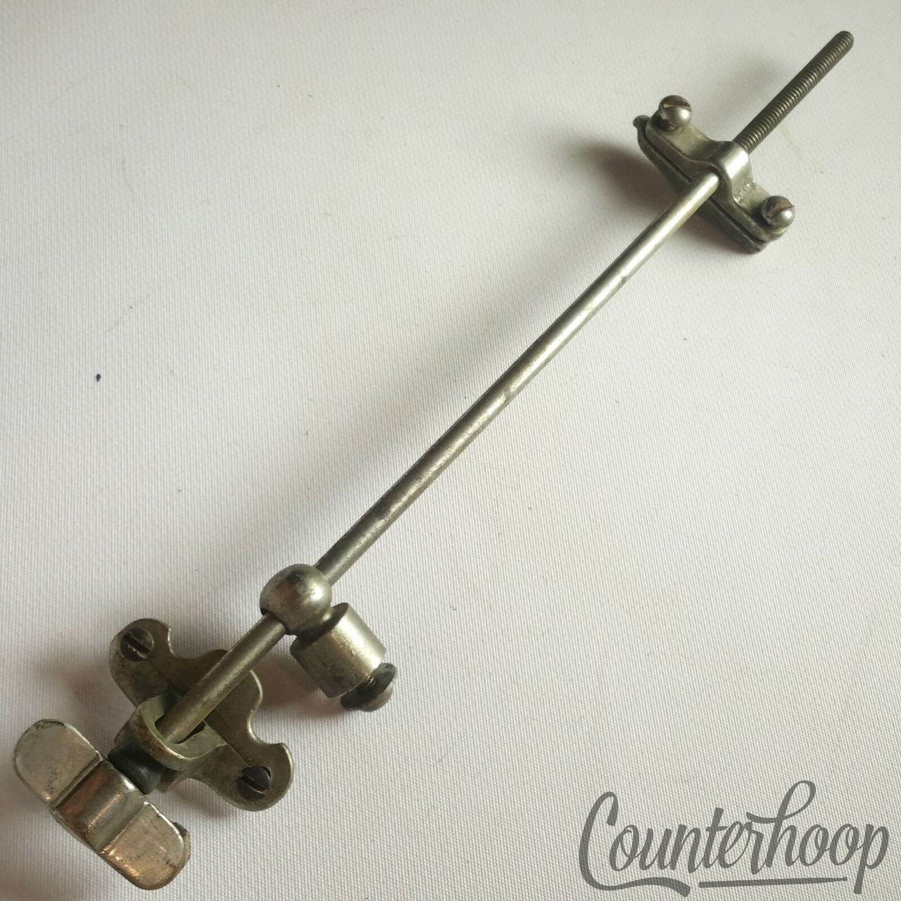 Leedy Snare Drum Strainer Eyelet+Hoop Mount 8 5/8" Nickel Vintage 10s Marching* — main photograph