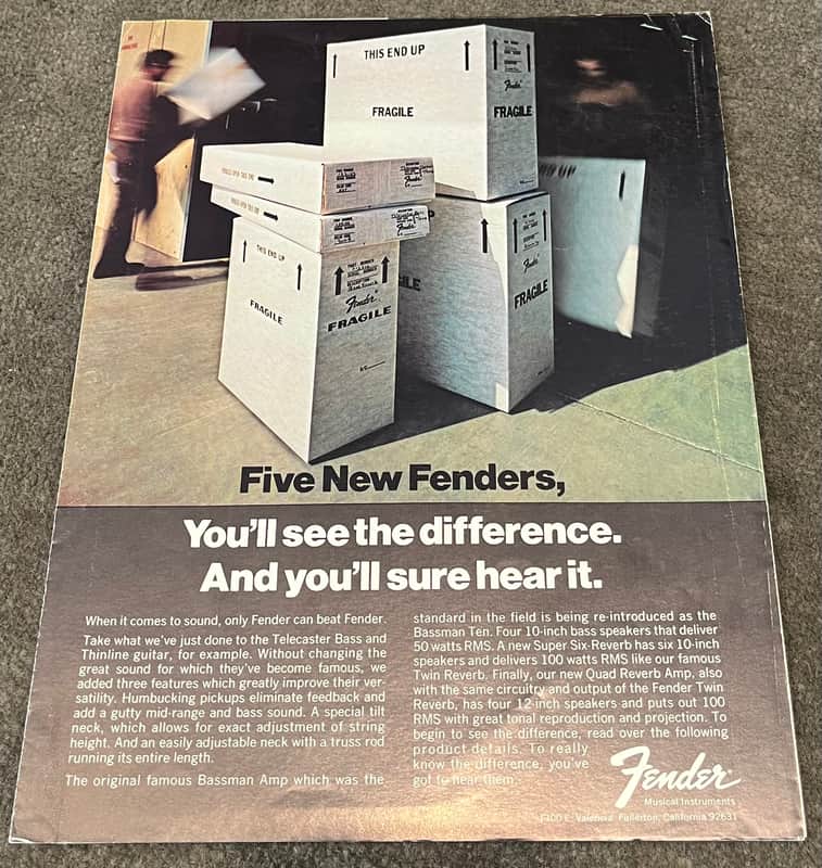 Fender New Product Brochure 1970’s imagen 1