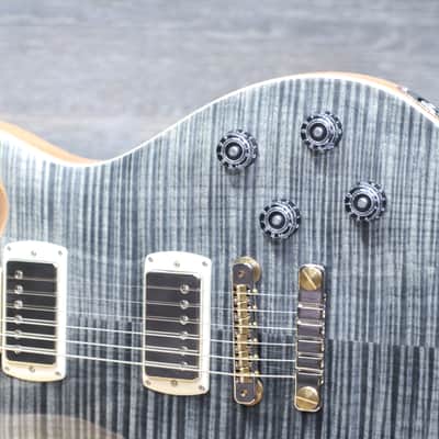 PRS SE McCarty 594 Charcoal Flame Maple Veneer Top Electric Guitar w/Bag image 4